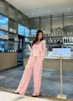 ⁦بجاما قطن ناعم ثلاث قطع مع حمالات صدر خامة ممتازة⁩ - الصورة ⁦15⁩