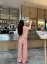 ⁦بجاما قطن ناعم ثلاث قطع مع حمالات صدر خامة ممتازة⁩ - الصورة ⁦21⁩