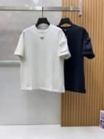 تيشيرت برادا أبيض قطن مع لوقو