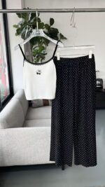 ⁦بجاما قطن ناعم ثلاث قطع مع حمالات صدر خامة ممتازة⁩ - الصورة ⁦10⁩